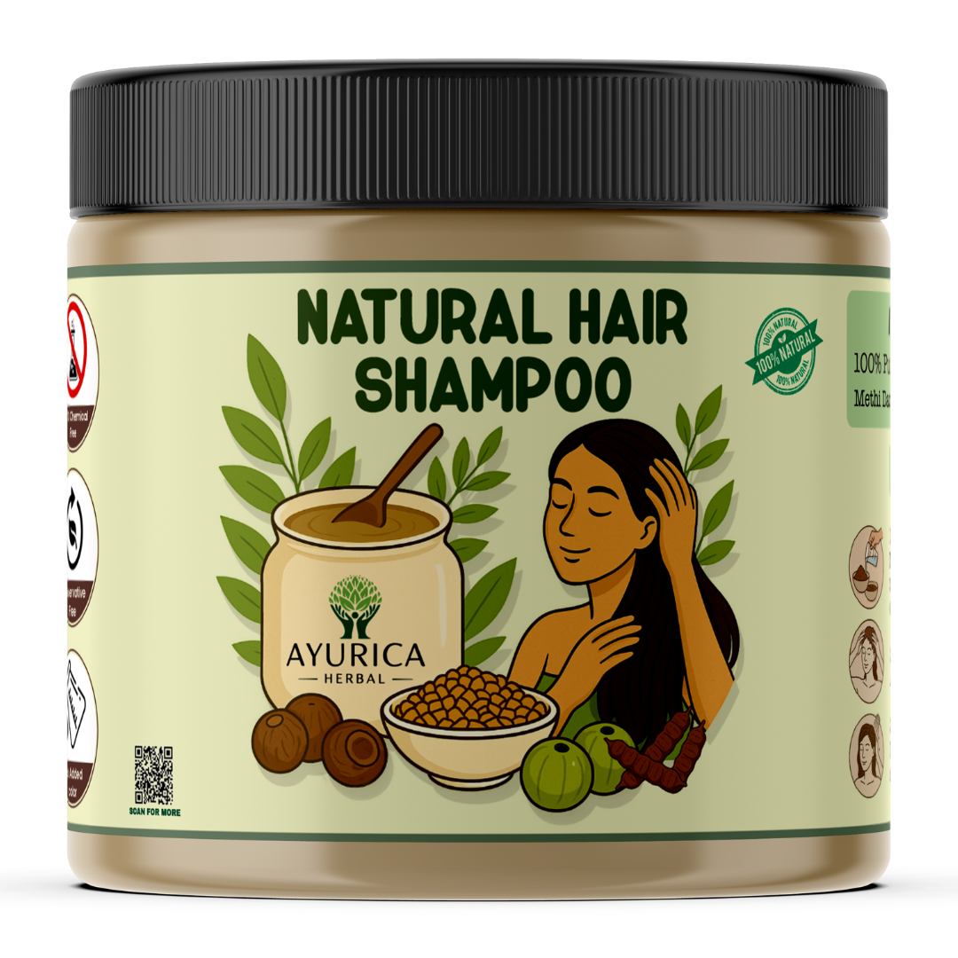 Ayurica Herbal Natural Hair Shampoo Powder – Amla, Reetha, Shikakai & Methi | 200g